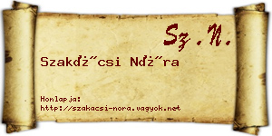 Szakácsi Nóra névjegykártya